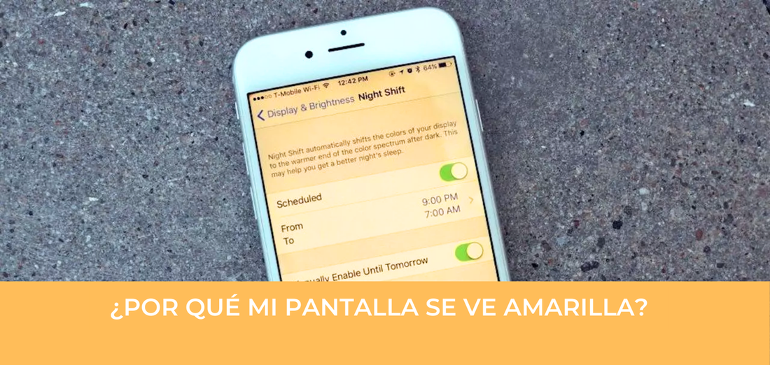 ¿Por qué mi pantalla se ve amarilla?